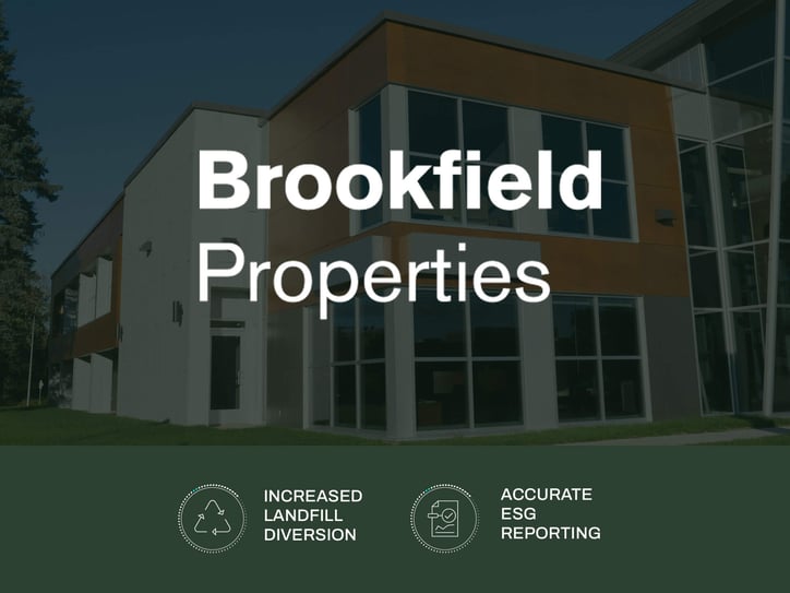a Brookfield Properties case study where RoadRunner provided increased landfill diversion and accurate ESG reporting