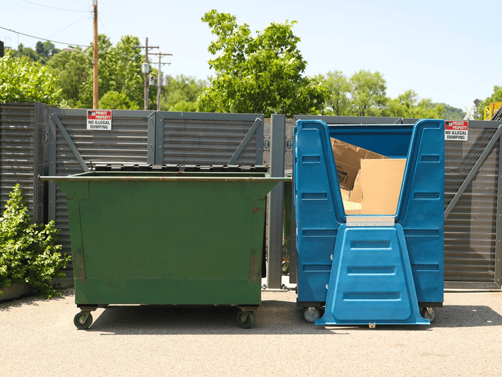 dumpsters and software showing better service and increased recycling for less